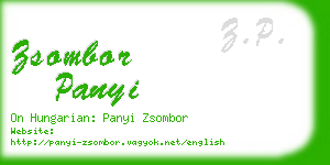 zsombor panyi business card